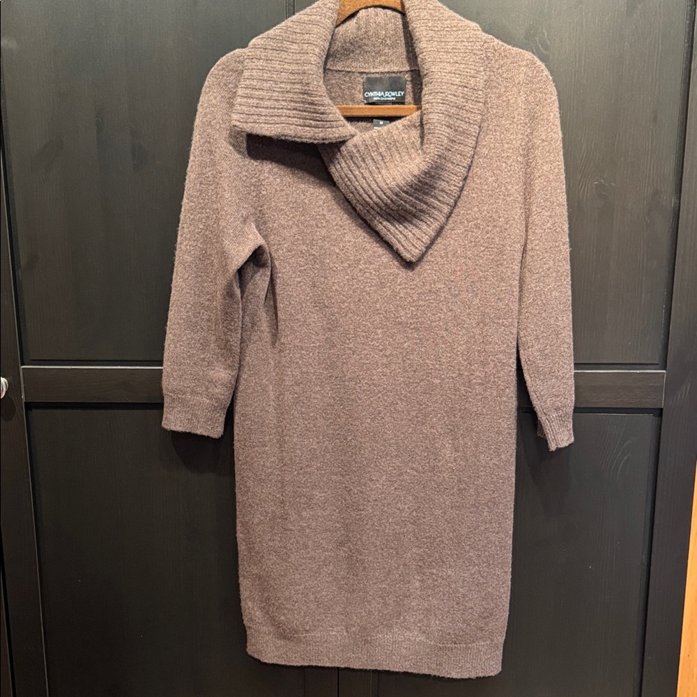 Cynthia Rowley Brown Cashmere Sweater Dress size M
